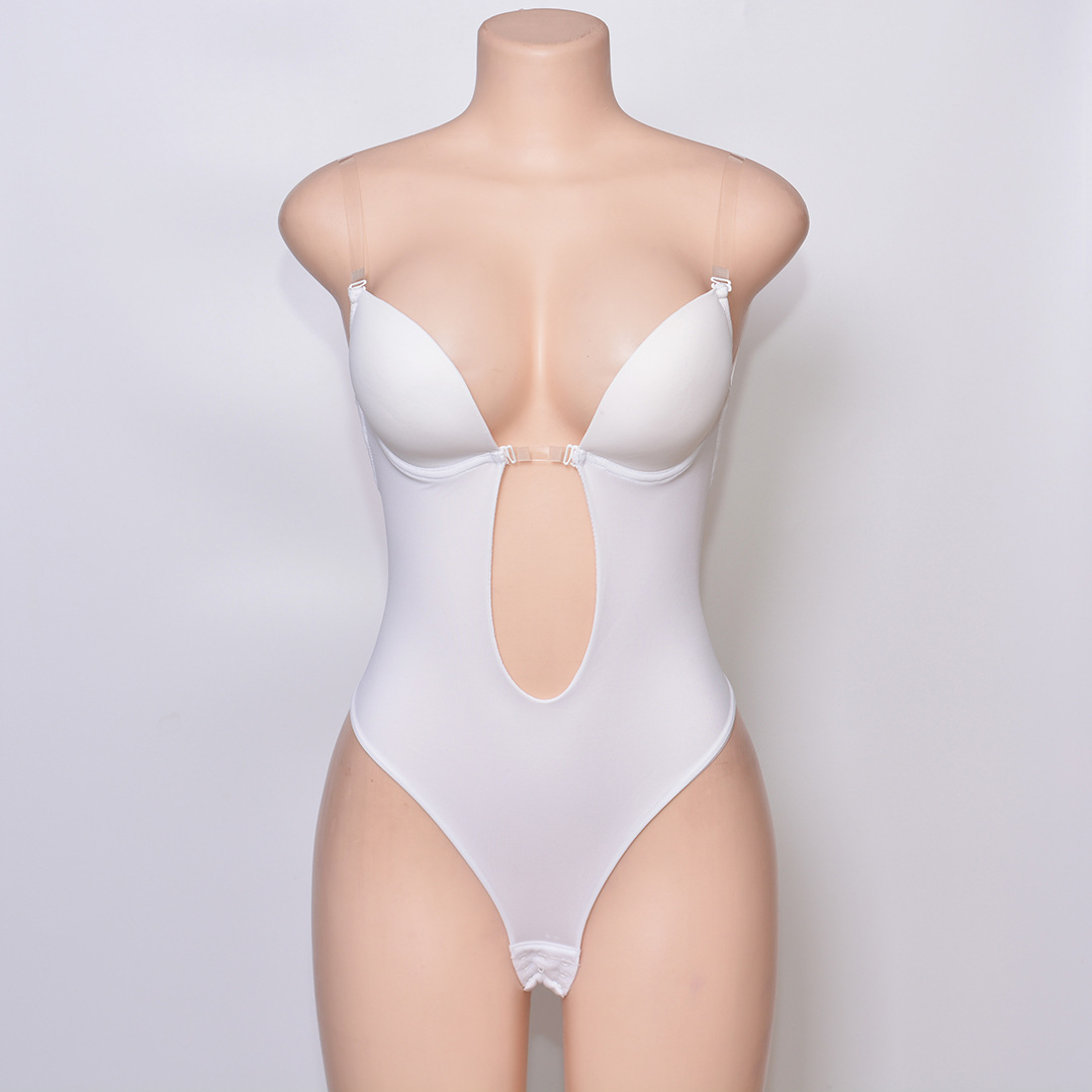 2019 Women Backless Deep U Invisible Bra Transparent Back Straps