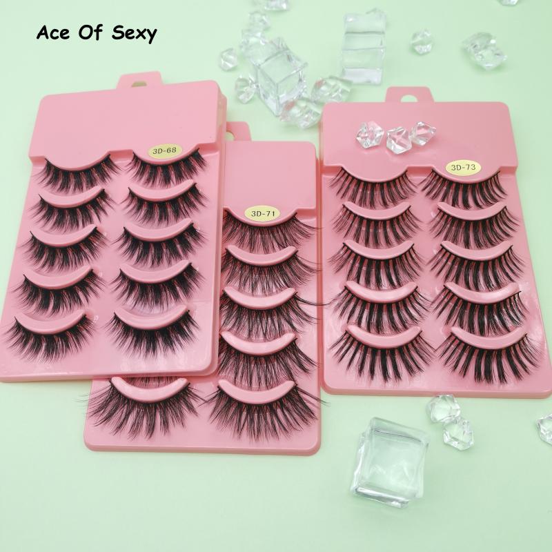 

Aceofsexy Mink Eyelashes 100% Cruelty free Handmade 3D Mink Lashes Full Strip Lashes Soft False Eyelashes Makeup