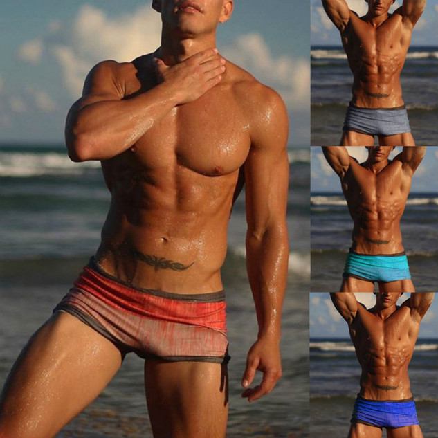 

Mens Designer Swimwears Brand Sexy Boxer Swim Trunks Mens Summer Luxury Printed Beach Swimming Shorts Casual Gradient Shorts Underpants New, Gray