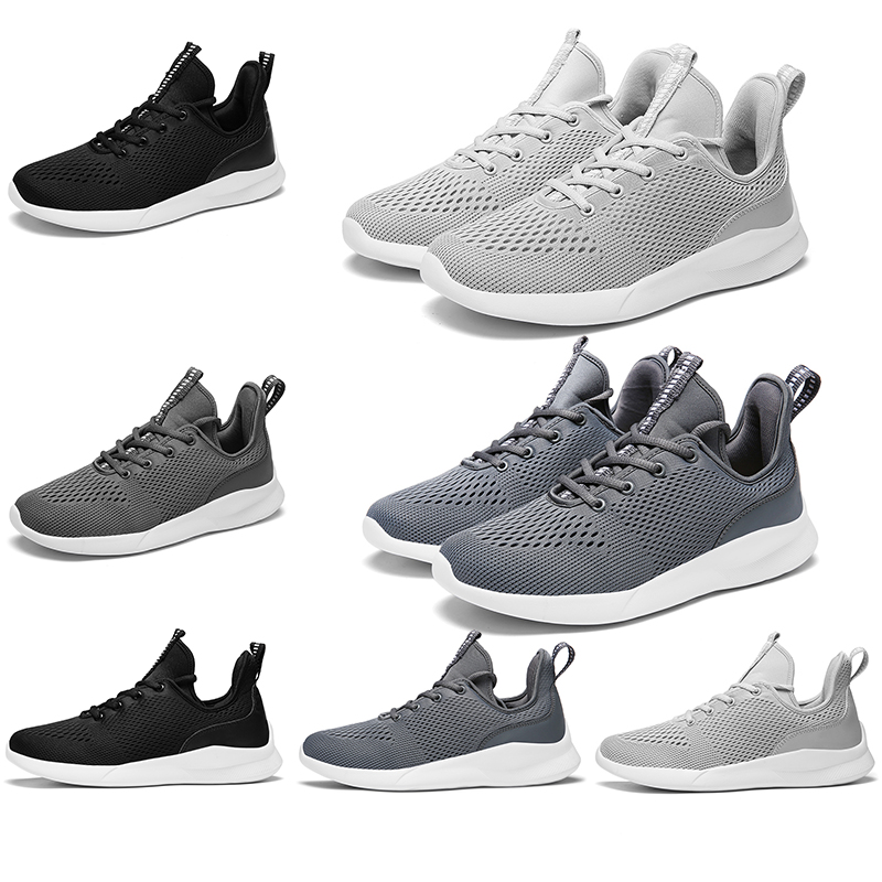 

Wholesale Women Mens Running Shoes Black White Grey Mesh Breathable Sports Sneakers Mens Trainers Homemade brand Made in China size 39-44