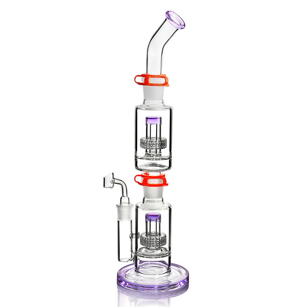 

Bong Tall pipe water thick glass dab rig removeable A SET for dabs smoking hookah heady big bubblers recycler oil rigs matrix stereo perc