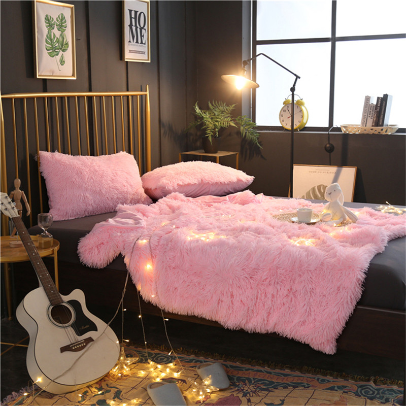 

Pink gray red High Quality Velvet Winter Thick Sofa Blanket Soft Bedspread Bed sheet/Linen Pillowcases