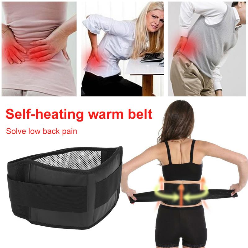 

Winter Waist Belt Body Care Sports Safety Back Support Brace Protection Sport Accessories Waist Back Warmer Office Worker, As pic