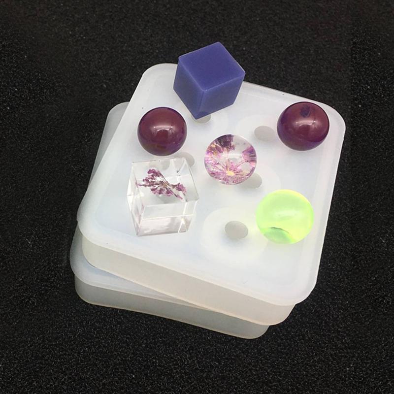 

Ball Shape Necklace Durable Tool Resin Craft Jewelry Making Round Sphere Earrings DIY Silicone Mould Casting Pendant