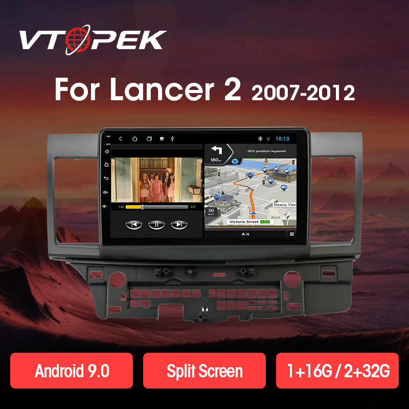 

Vtopek 2din 2+32G Android 9.0 T3L PLUS Car Multimedia Player for Mitsubishi Lancer 2007-2012 Navigation GPS Auto Radio 2 Din car dvd
