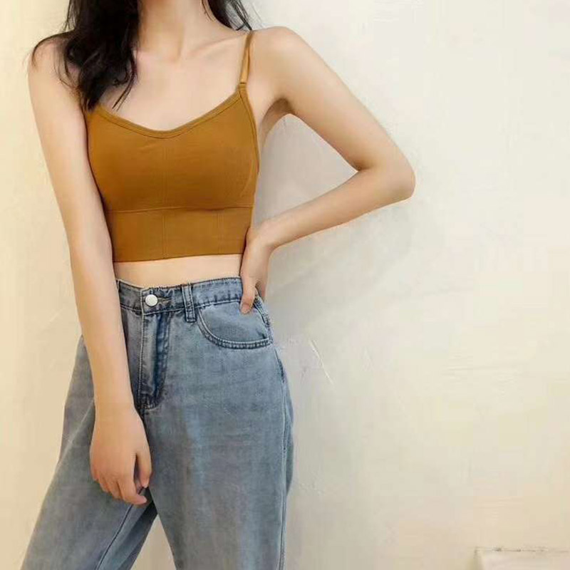 

Seamless Short Camisole With Chest Pad Wrapped Chest Ladies Bottoming Tube Top