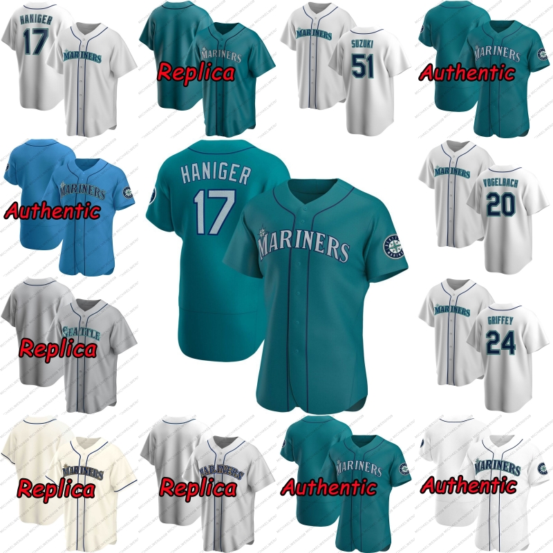 

Seattle Kyle Seager Mariners baseball Jerseys Dee Gordon Daniel Vogelbach Santana Haniger Mallex Smith Gordon Yusei Kikuchi Ichiro Suzuki Ken Griffey Jr. Jay Buhner, Mens 2020 replica