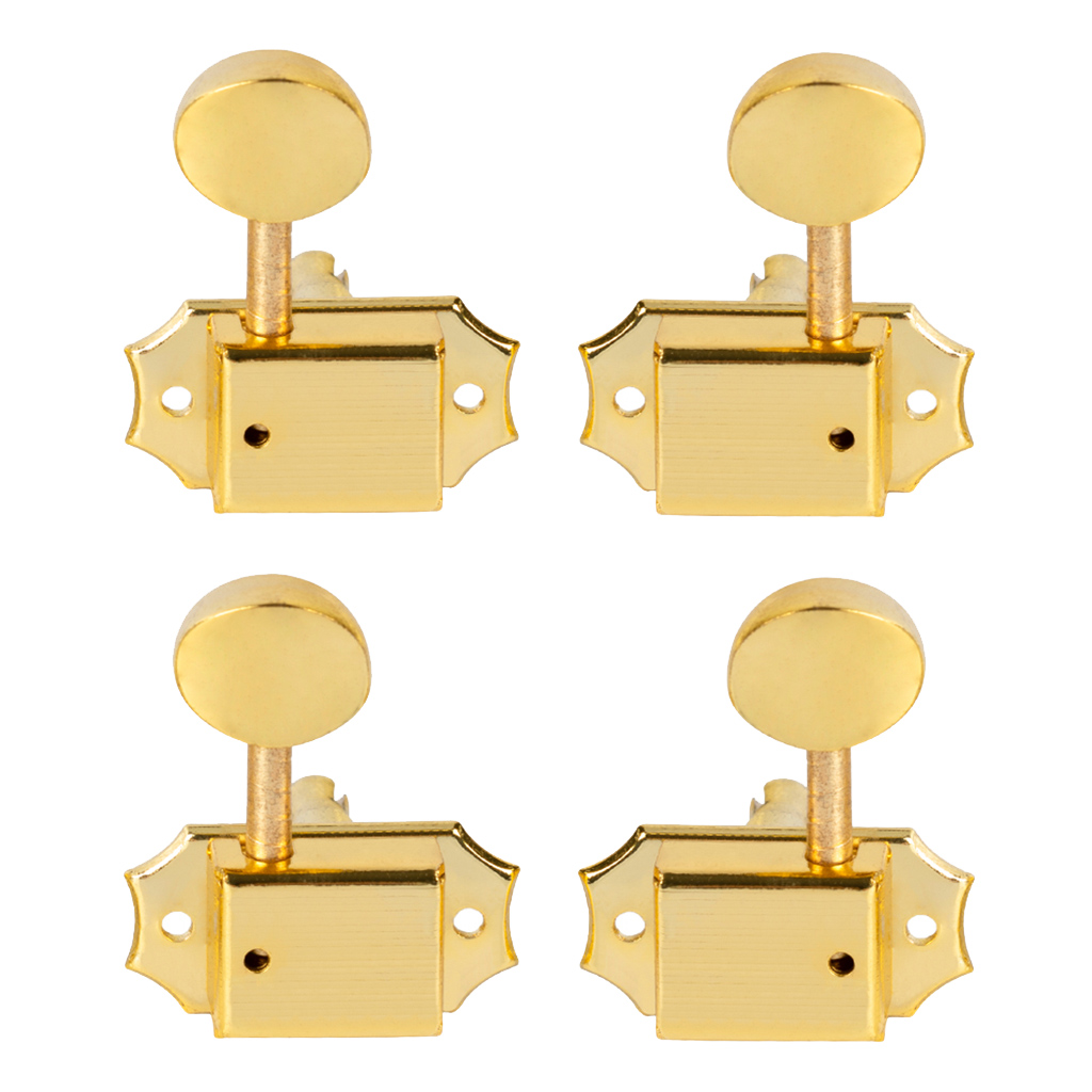 

Nickel-Plated Ukulele 2L2R Tuning Pegs Tuners Machine Heads Golden Set Of 4