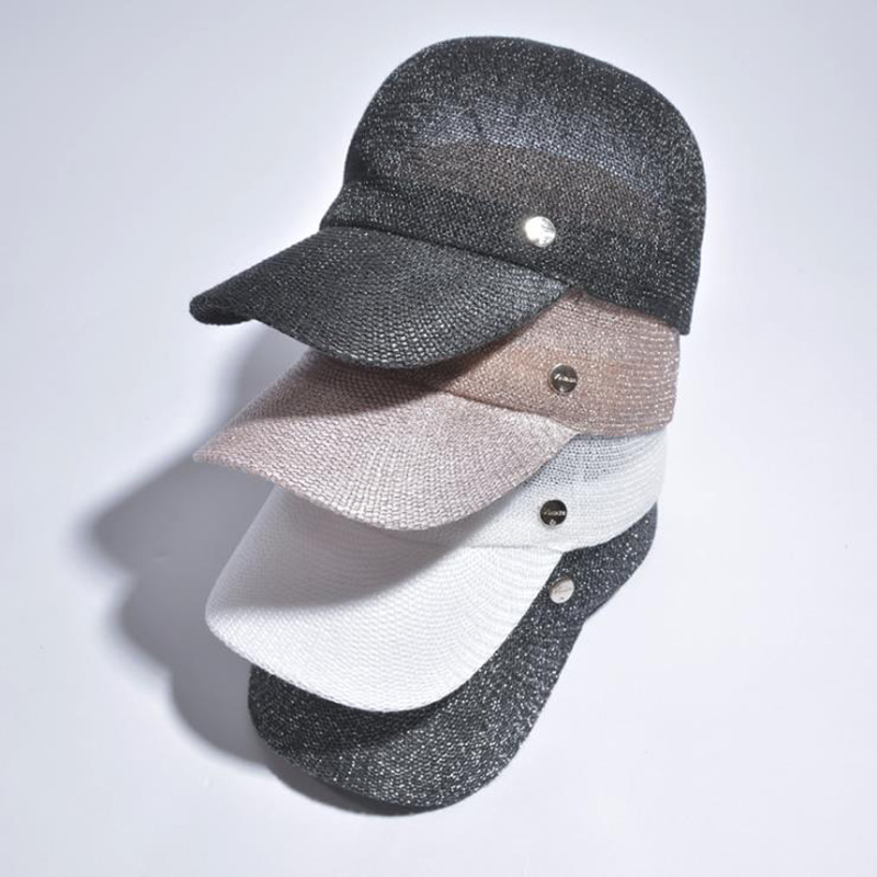 

LA Hollow Mesh Tide Cotton Breathable Baseball Caps Fashion Simple Outdoor Sport Sunscreen Unisex Sun Visor Snapback Hat, As shown