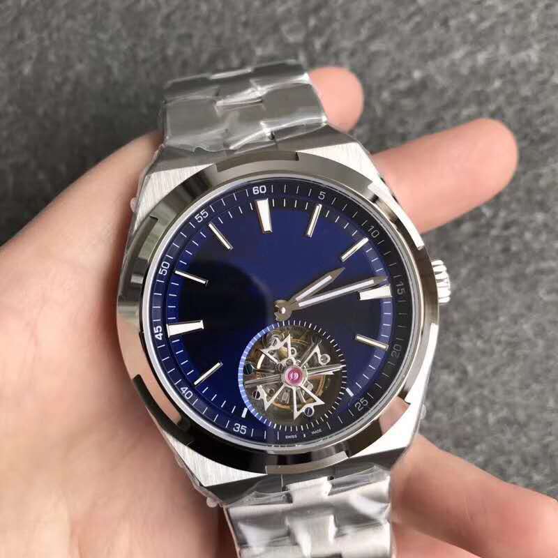 

8F Top OVERSEAS Tourbillon 6000V Mens Watch Swiss Manual Winding Mechanical Mens Wristwatch 28800 vph Sapphire Crystal 316L Stainless Steel