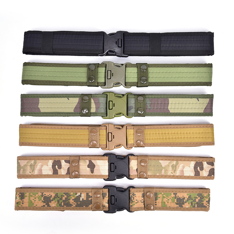 

Tactical Sport Belt with Plastic Buckle Adjustable Outdoor Fan Hook Loop Waistband