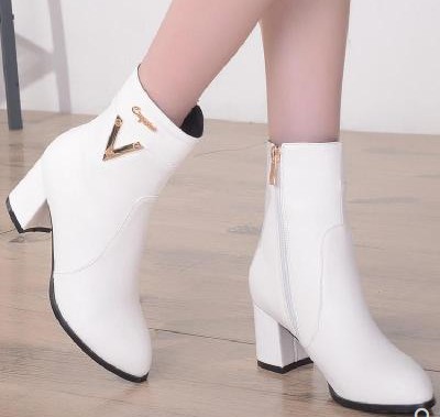 Nouvelle Arrivée Vente chaude Promotions Super Fashion Influx Cowgirl Winter Femme Velvet Coton Cuir Etudiants Side Zip Casual Bottines UE31-44
