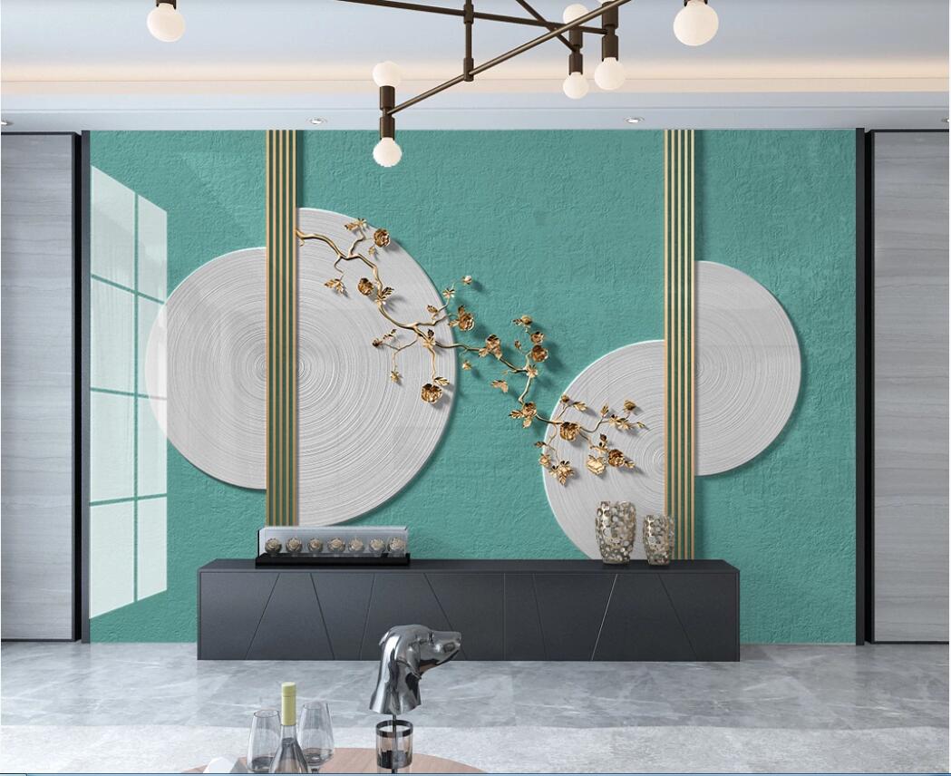 

3d room wallpaper custom photo mural Modern small and fresh three-dimensional geometry carved TV background wall wallpaper for walls 3 d, Non-woven fabric