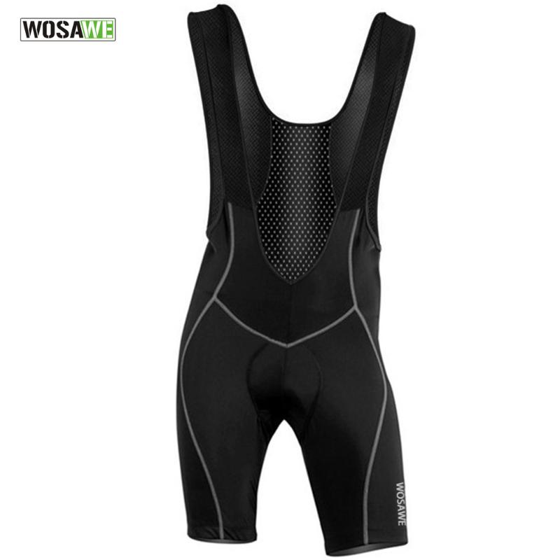 

WOSAWE Men Cycling Bib Shorts Padded Bicycle Bike Shorts Clothes Cycle Wear Clothing Sponge Cushion Pad Braces Tights