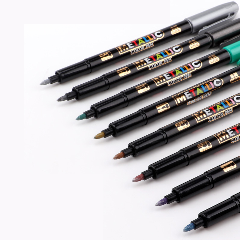 

12 Pcs DIY Metal Markers Waterproof Permanent Paint Art Painting Drawing Supplies Scrapbooking Graffti Oily Marker Pen