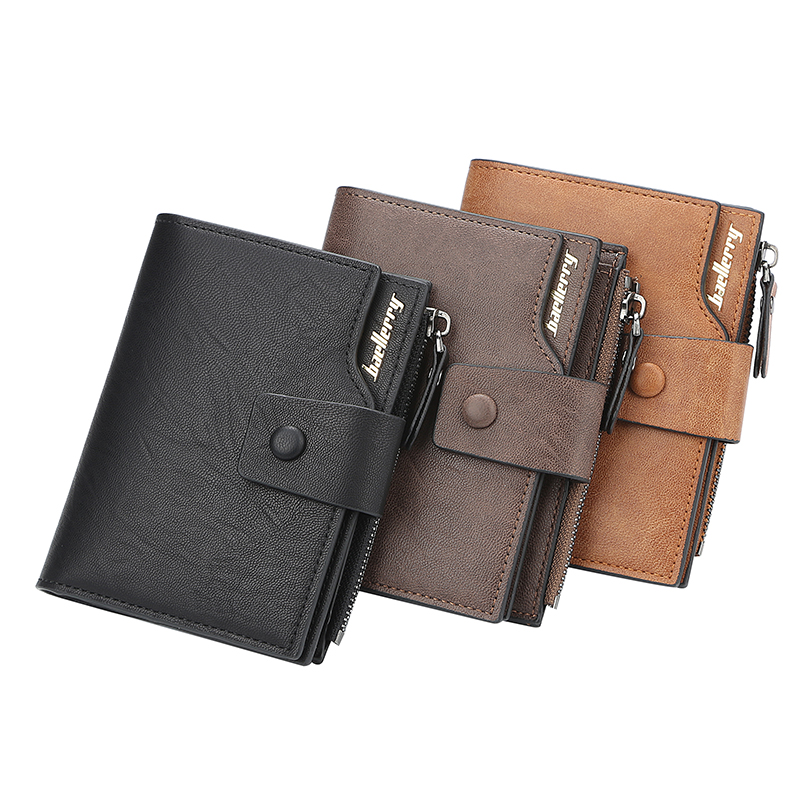 

New men's wallet Korean version of the best selling multi-functional short card package ultra-thin zipper creative coin purse, Deep brown