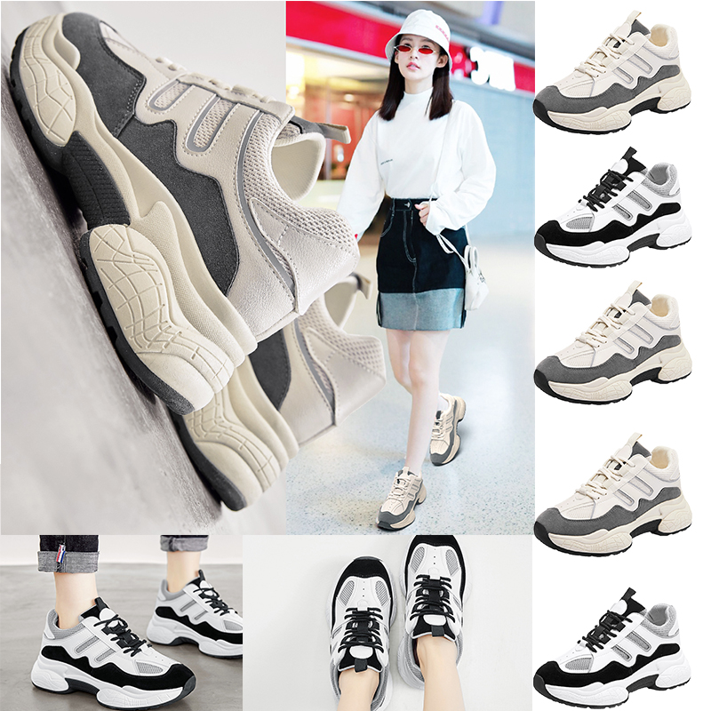 

cheap sale women old dad shoes triple white grey black mesh breathable comfortable sports designer sneakers size 35-40, A1