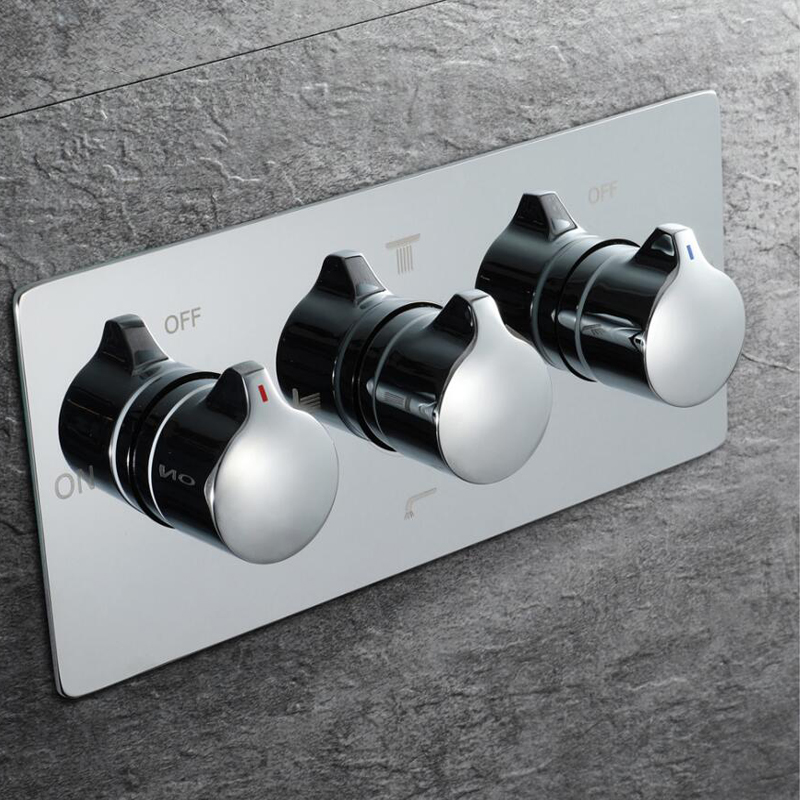 

Bathroom Accessories Shower Faucet Mixer 4 Functions 3 Handle Hot Cold Bath Tap On Off shower water valve