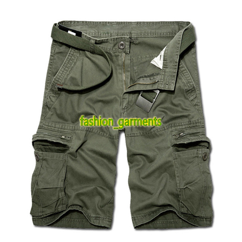 

New Mens Summer Five Pants Tooling Shorts High Quality Cotton Multi Pocket Pants Mens Shorts, Black #038