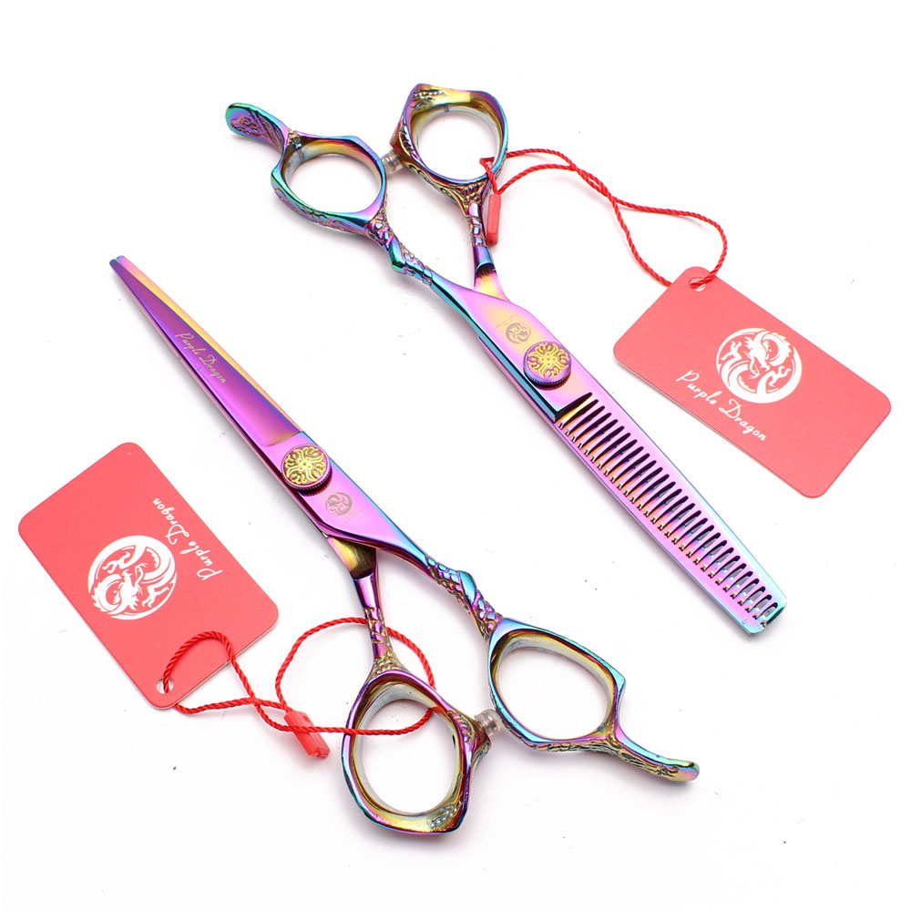 

Hair Cutting Scissors 6" 17.5cm JP 440C Multicolor Straight Scissors Thinning Shears Professional Hairdressing Scissors Dropshipping Z9001