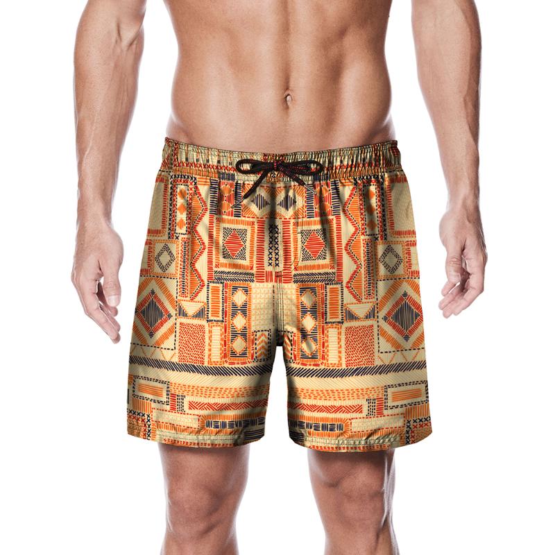 

Men's Swimming Pants Geometric Swimming Trunks Shorts Hot Spring Bathing Suit Pants Beach Bathing Trunks
