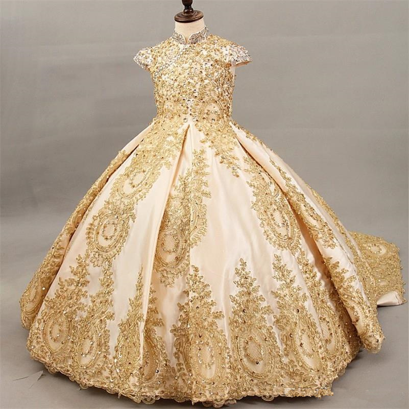 

Beads Crystal Sequins Flower Girl Dress Little Girls Pageant Dresses Ball Gown Flower Girls Formal Tutu Party Dress for Kids, Silver