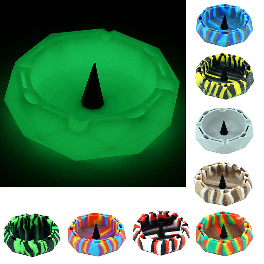 

Diamond cut circle shape silicone ashtray More color choices Colorful Ashtrays,Gifts Home Office Decoration Free Delivery