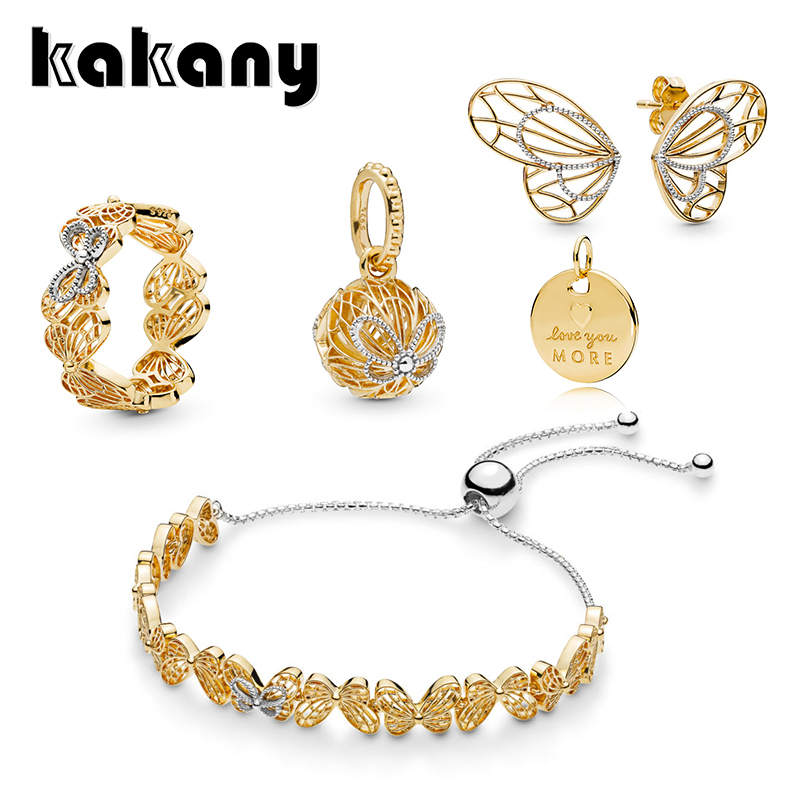 

Other Bracelets Kakany High-quality Shine Openwork Butterflies Earrings Pendant Original Standard 1: 1s925 Sterling Silver Fashion Jewelry