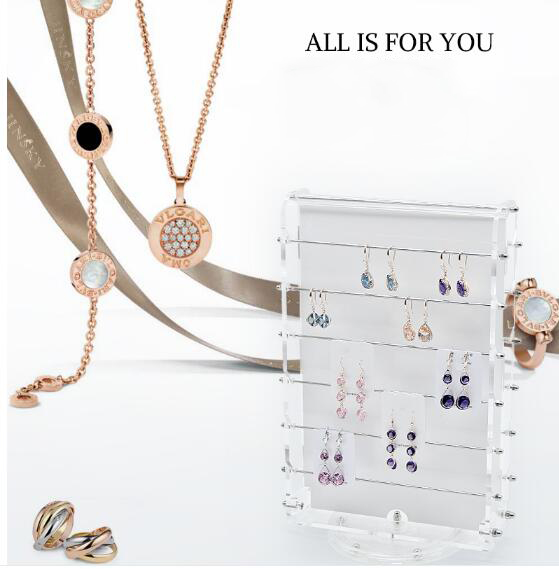 

Acrylic Earring Stand Jewlery Organizer Case Earring Holder Display Showing Rack