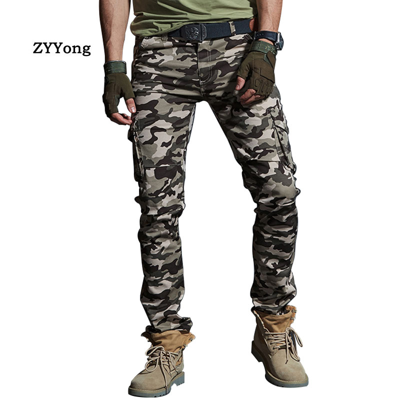 

Men's Style Cargo Pants Men Waterproof Breathable Male Trousers Joggers Army Pockets Casual Camouflage Pants Plus Size, Green camouflage