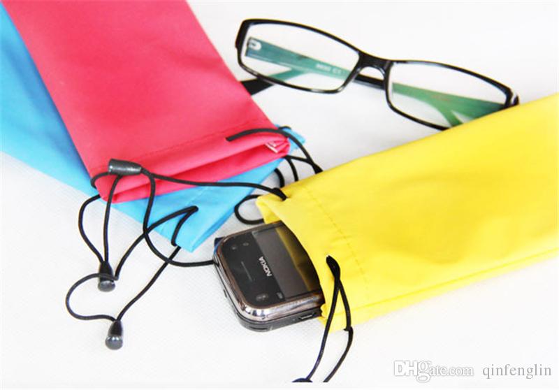 

Waterproof Soft Cloth Glasses bag sunglasses case Waterproof Dustproof eyeglasses pouch Eyewear Accessories Speckle Solid Colors
