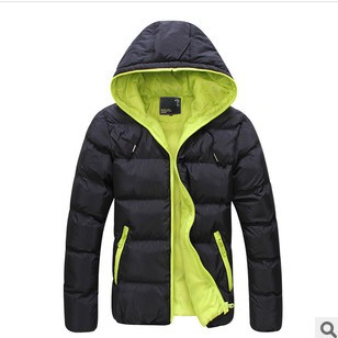 

Men Winter Casual New Hooded Thick Padded Jacket Zipper Slim Men And Women Coats Parka Outwear Warm, Red