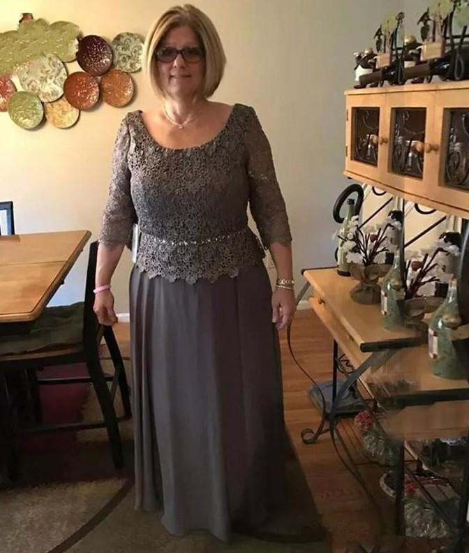 dark gray mother of the bride dresses