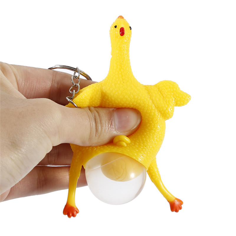 

Squishy Toy Anti Stress Squeeze Toys Stress Relief Toys Funny Gadgets Kids Adult Eggs Laying Hens Key-chain Kids Decompression Toys 100pcs