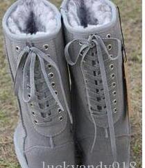 

NEW 2020 High Quality ! Brand Women Boots Snow Boots ol Women Shoe Cute Winter High boots free shipping #816, Khaki