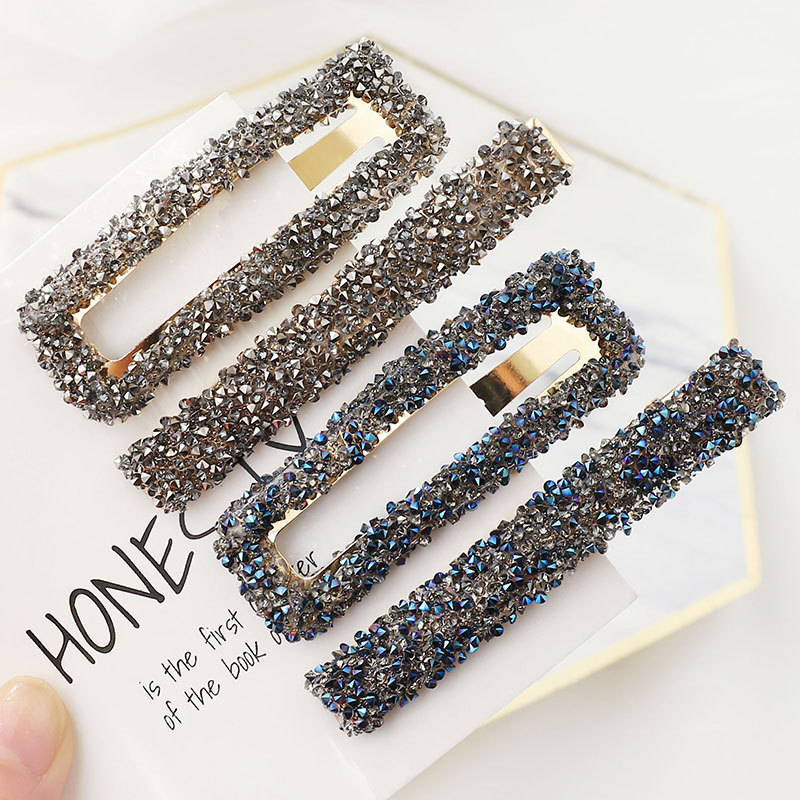 

Crystal Rhinestone hairpin Fashion Clips Lady Wedding Party Pins Pearl drill hair clip fashion Woman Hair Accession 1676