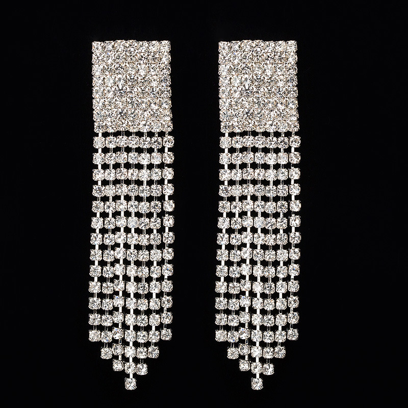 

Earring Geometry Form Crystal Diamond Tassels Earrings