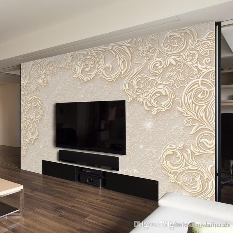 

Custom Photo Wall Paper 3D Stereo Minimalist Modern Living Room TV Backdrop Mural Environmental Protection Non-woven Wallpaper, As shown