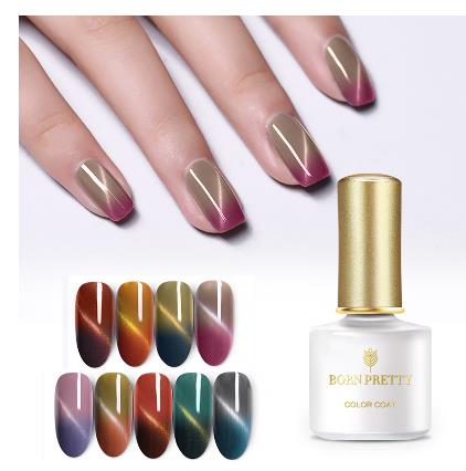 

BORN PRETTY Thermal Magnetic Nail Gel 6ml Cat Eye Temperature Color Changing Gel Polish Soak Off Nail Art UV Gel Varnish Lacquer