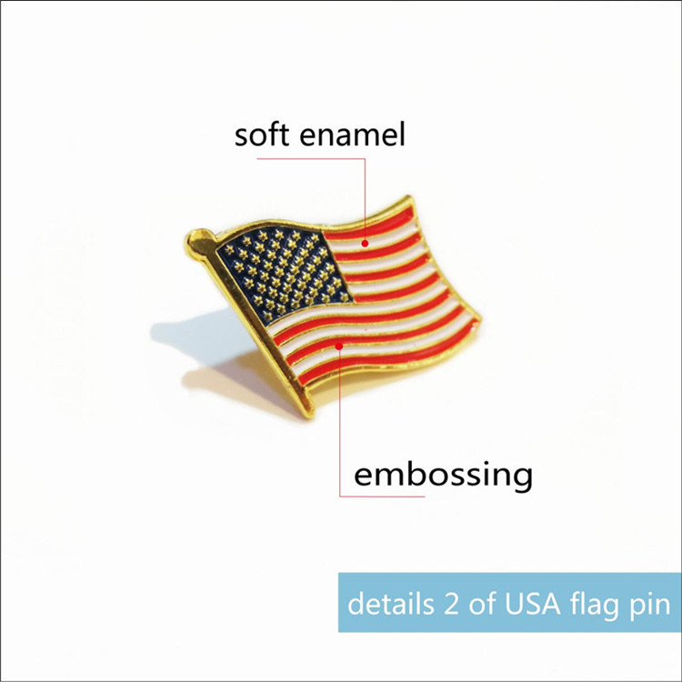 

100PCS American Flag Pin -The Stars and Stripes -Solid Metal Flag Lapel Pin-Exquisite Gold Toned US Flag Pin
