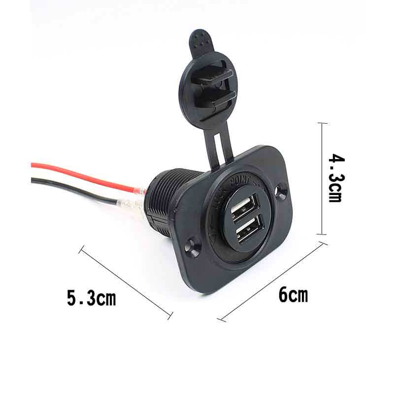 

1PC 12V Car Motorcycle Dual USB Adapter Cigarette Lighter Socket Power Plug