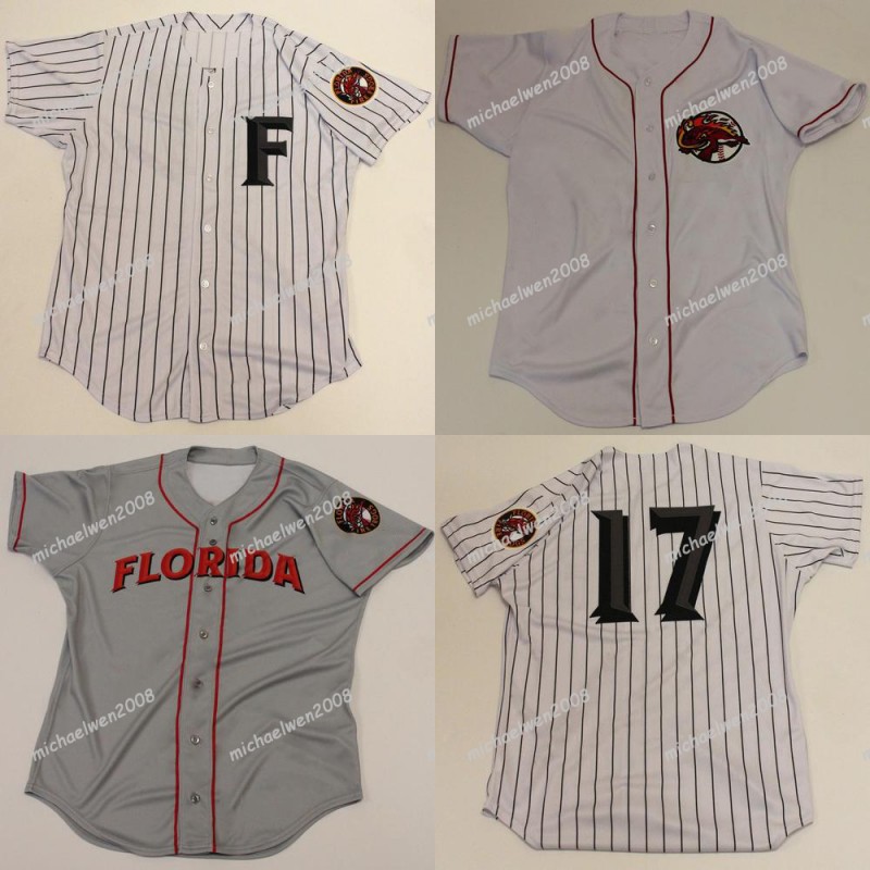 

Mens Florida Fire Frogs White Grey Custom Double Stitched Shirts Baseball Jerseys High-quality, Mens grey2
