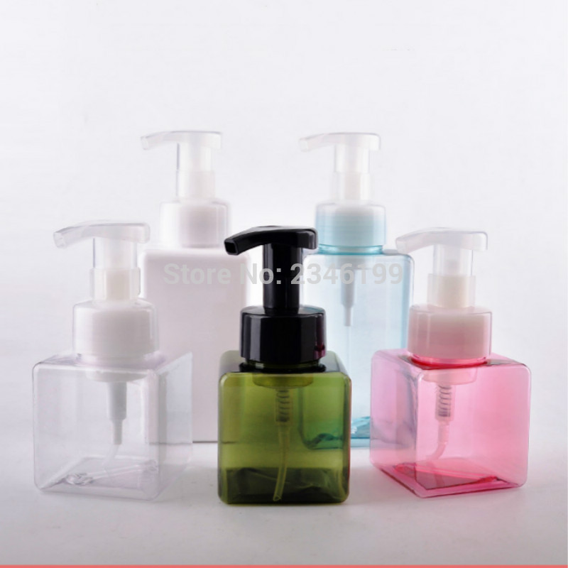 

Plastic Foam Bottle 250ml Empty Facial Cleanser Foaming Bottle Cosmetic 450ml Plastic Empty Foam Transparent 10pcs/Lot