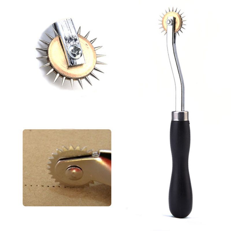 DIY Leather Craft Over Stitch Line Marking Wheel Gear Roulette Spacing Sewing