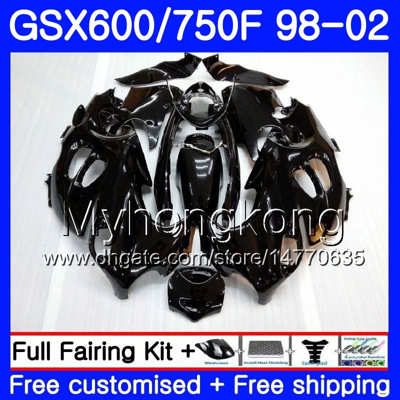 

Body For SUZUKI GSXF 750 600 GSXF750 gloss black new 1998 1999 2000 2001 2002 292HM.55 GSX 600F 750F KATANA GSXF600 98 99 00 01 02 Fairing, No. 2