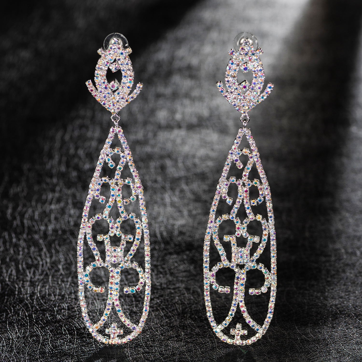 

Exceed Immortal Banquet Luxurious Earrings Zircon Flash Drill Drip Tassels Long Fund Defence Allergy Pendeloque Cut Woman