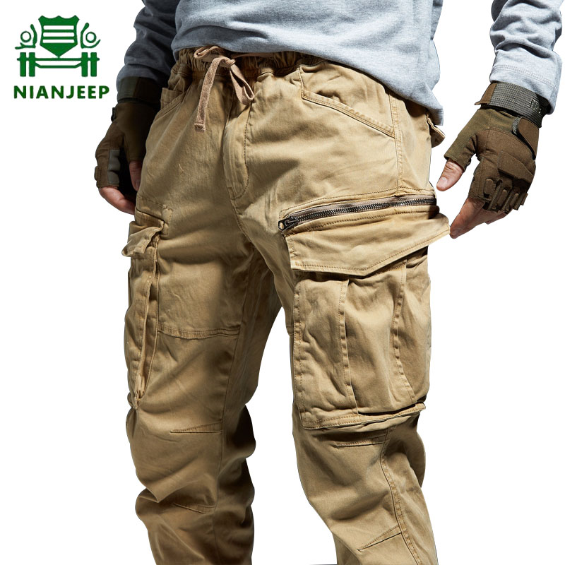 

Multi-pocket Casual Pants Men Cotton Tactical Mens Joggers Streetwear Trousers Harajuku Sweatpant Hip Hop Cargo Pant, Army green