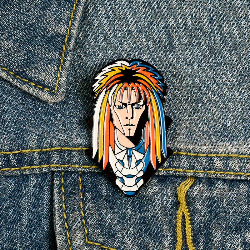 

Man With Colorful Hair Brooch Pins Denim Clothes Bag Buckle Button Badge Cold Jewelry Gift For Friends Kids