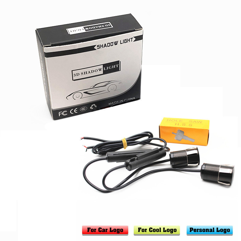 

PFTKJCP 2pcs Welcome light For MG zotye t600 lifan 620 LED car laser projector Ghost Shadow Lights led light lamp