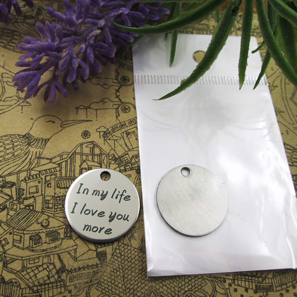 

40pcs--"In my life I love you more"stainless steel charms more style for choosing DIY Charms pendants for necklace
